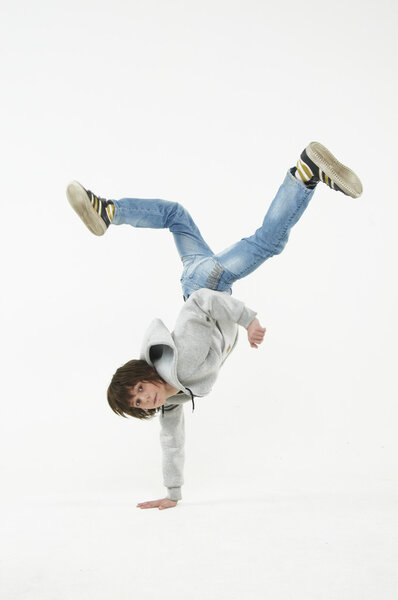 Boy dancing break dance