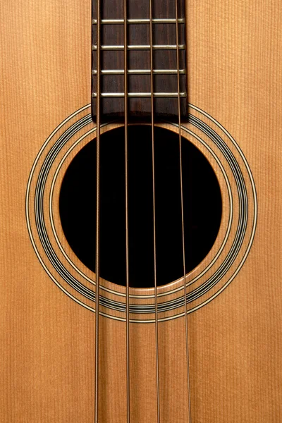 Acoustic bass guitar — Stock Photo, Image