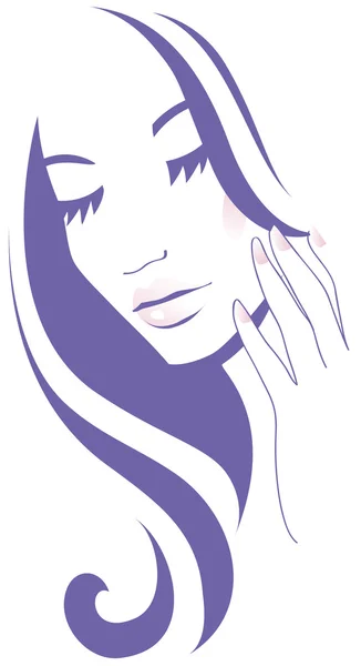 Woman Face — Stock Vector