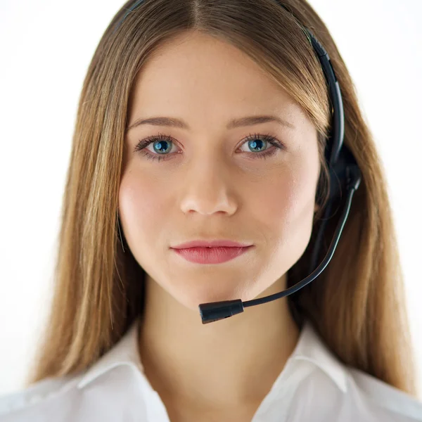 Call center woman operator — Stock Photo, Image