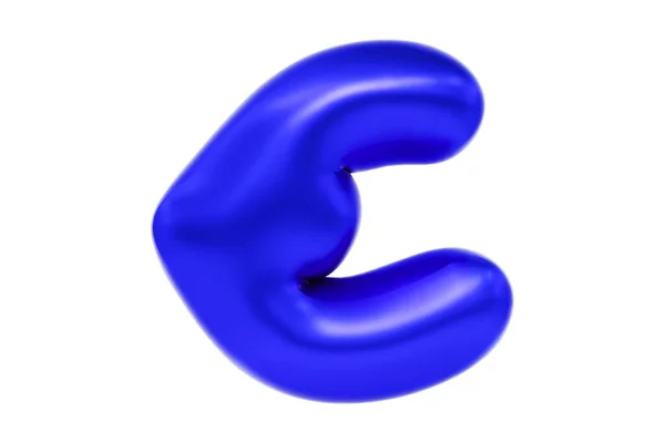 3D betűtípus Euro sign made of realistic 3D helium balloon, Premium 3d illustration — Stock Fotó