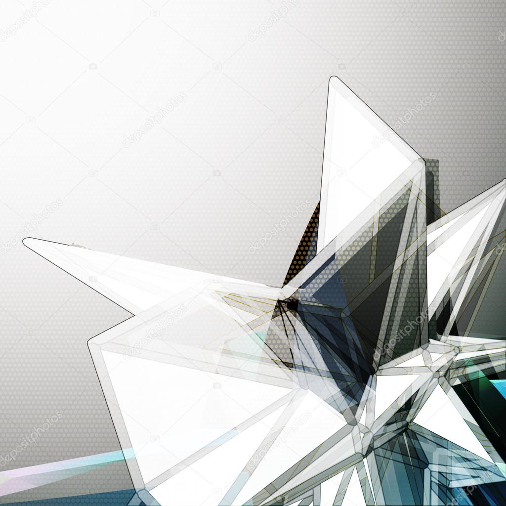 Abstract 3D crystal vector background