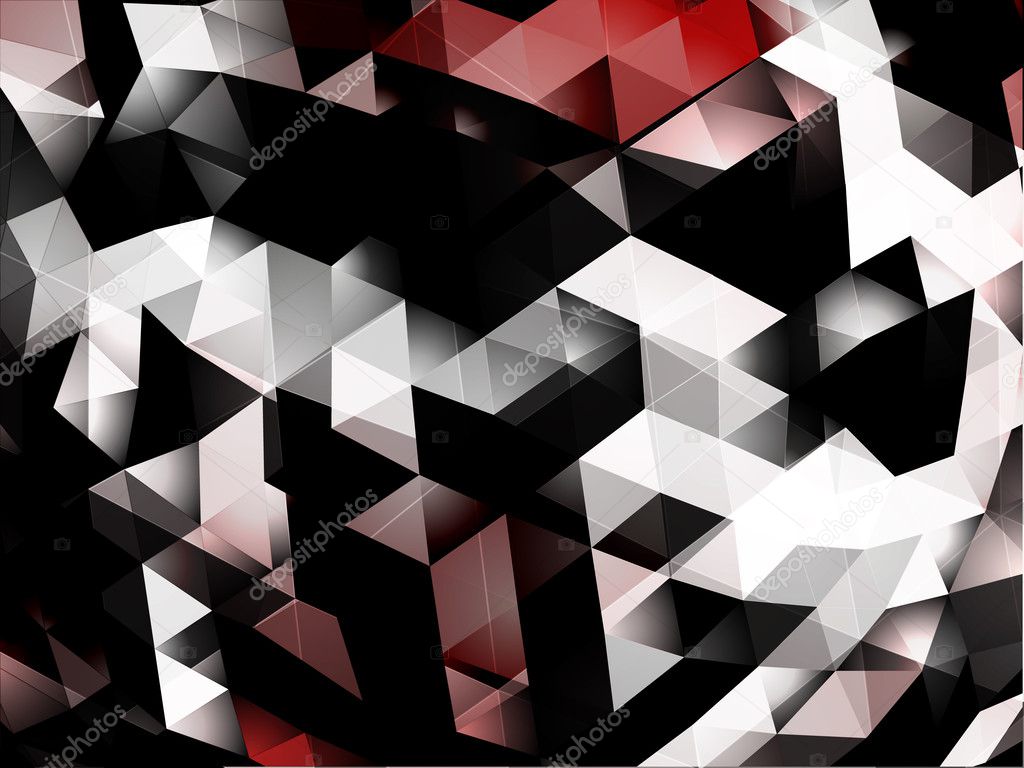 Abstract 3D triangles vector background