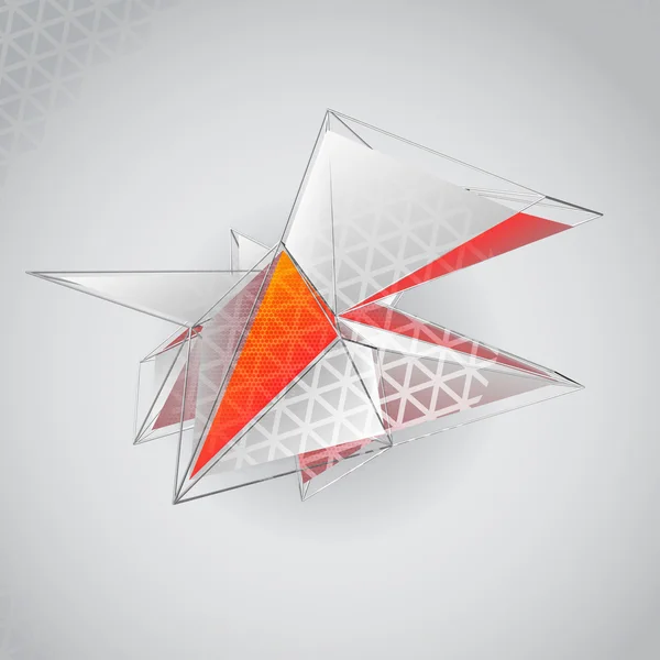 Abstrakter 3D-polygonaler Vektorhintergrund — Stockvektor