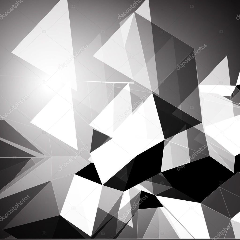 Grayscale triangular background