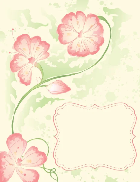 Aquarelbloemen — Stockvector