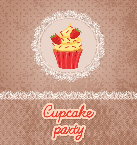 Festa de cupcake ! —  Vetores de Stock