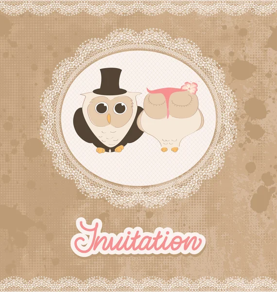 結婚式の招待状 — ストックベクタ
