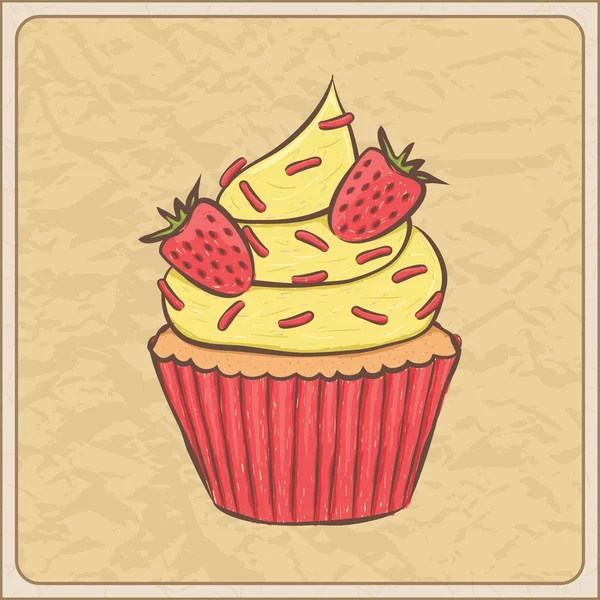 Cupcake Card — Stock Vector