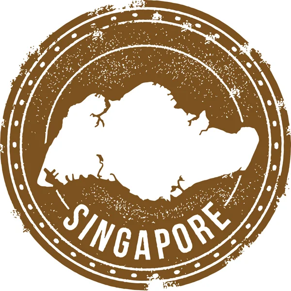 Singapore Stamp — Stock Vector