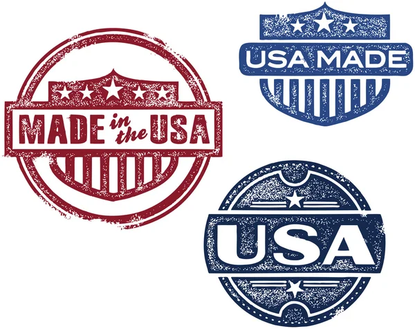 Vintage Made in USA Sellos — Archivo Imágenes Vectoriales