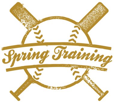 Vintage Spring Training Baseball Graphic clipart