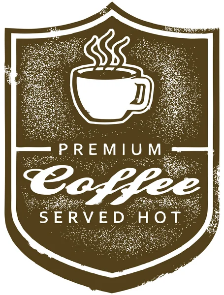 Sinal de menu de café premium vintage — Vetor de Stock