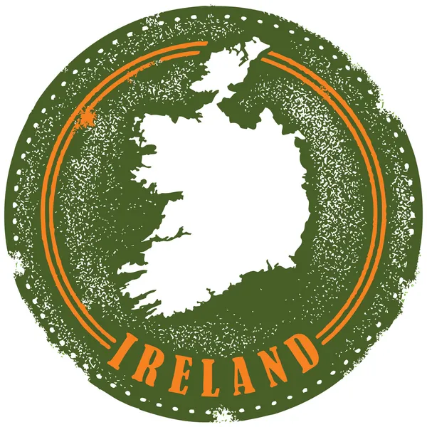 Timbre Vintage Irlande Pays — Image vectorielle