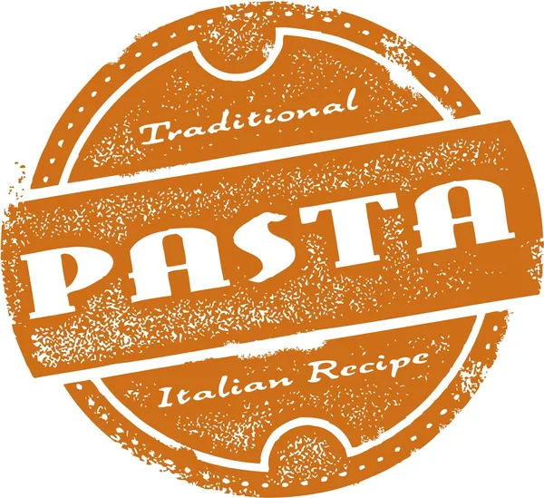 Vintage Pasta Menu Stamp Stock Illustration