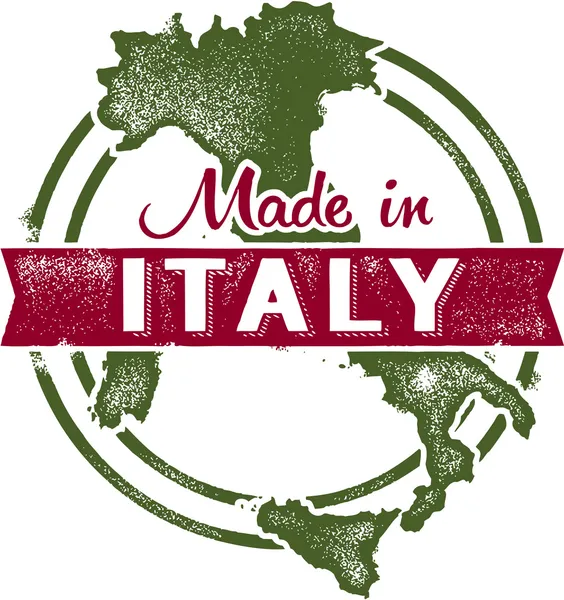 Vintage Made in Italia Sello — Vector de stock