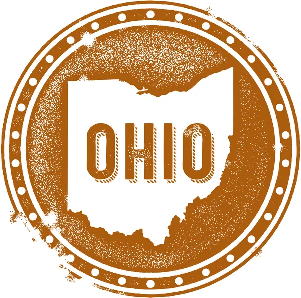 Vintage ohio ABD devlet damgası — Stok Vektör