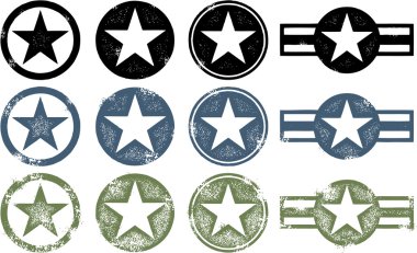 Grunge Military Stars