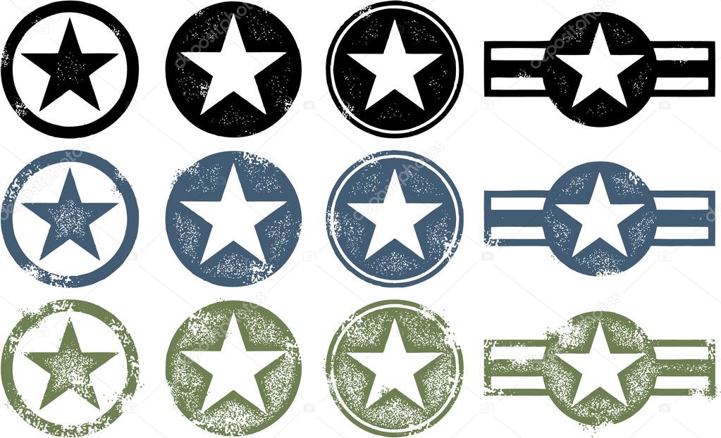 Grunge Military Stars