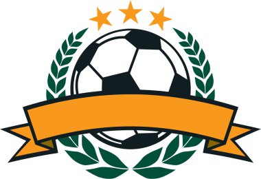 futbol-futbol defne çelengi ve boş başlık sayfası