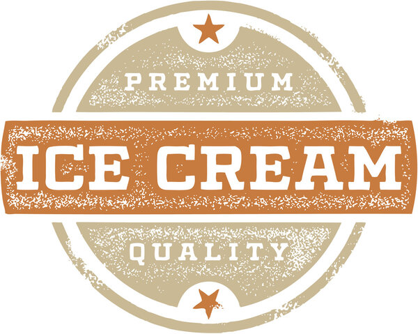 Vintage Style Ice Cream Stamp