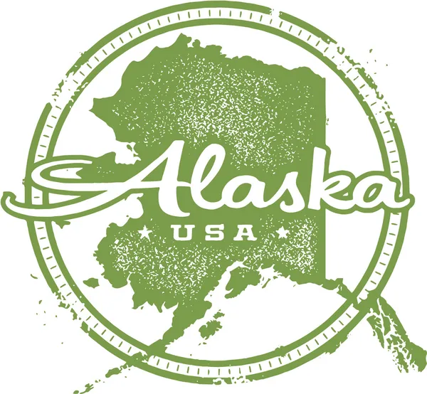 Vintage Alaska USA Sello de Estado — Archivo Imágenes Vectoriales