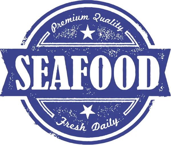 Seafood Label — Stock Vector