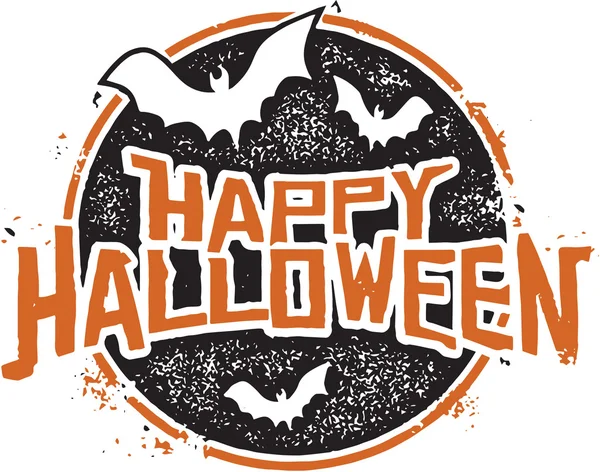 Happy Halloween Grunge Graphic — Stock Vector