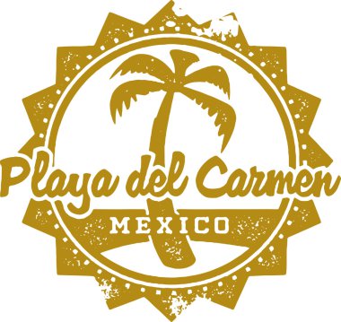 Bir Playa del carmen Meksika tatil damgası