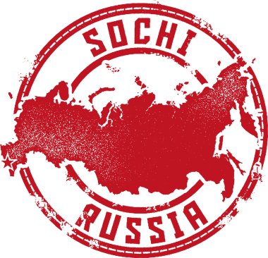 Sochi Russia Rubber Stamp clipart