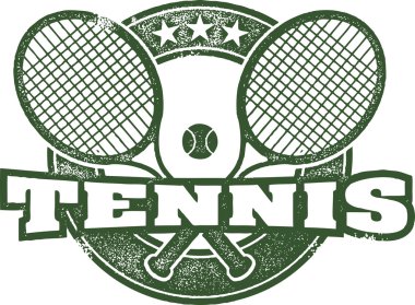 Tennis Sport Stamp clipart