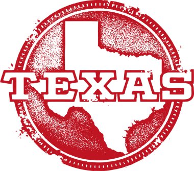 Texas USA State Stamp clipart