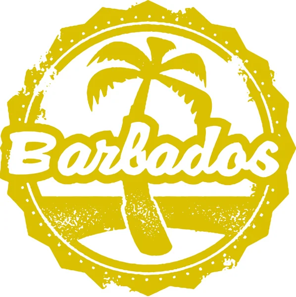 Barbados reizen stempel — Stockvector