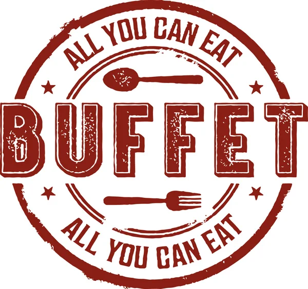 Tout ce que vous pouvez manger Buffet — Image vectorielle