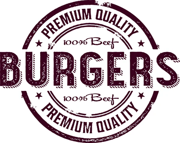 Burger restaurant menu znak — Wektor stockowy