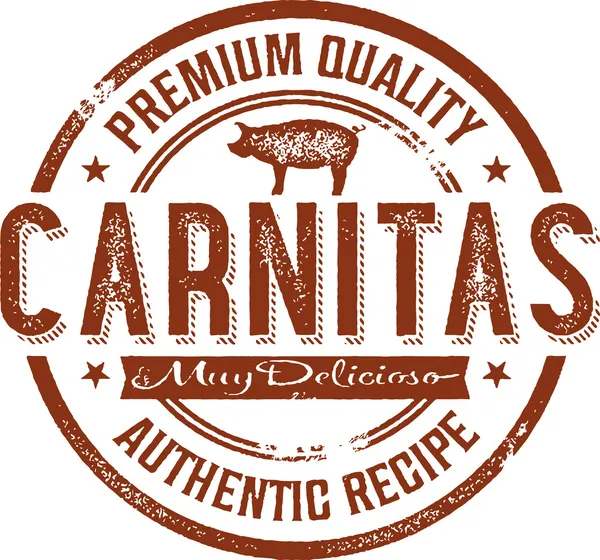 Carnitas mexicaine Timbre de menu — Image vectorielle