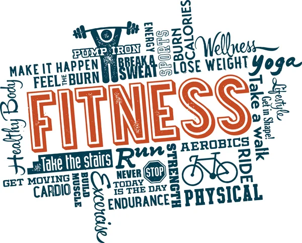 Fitness en gezond word — Stockvector