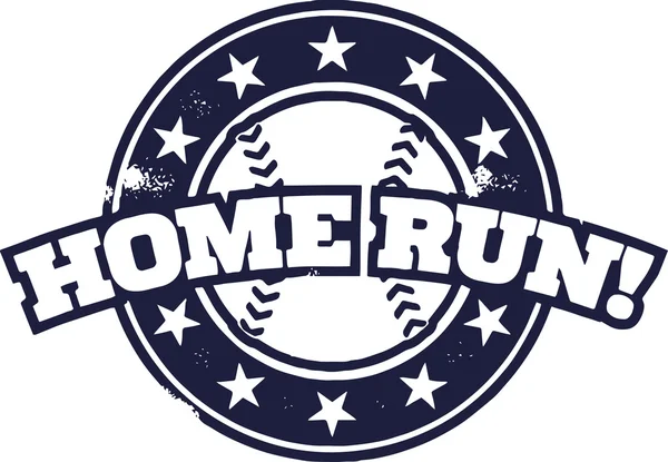 Baseball Home Run — Stock Vector