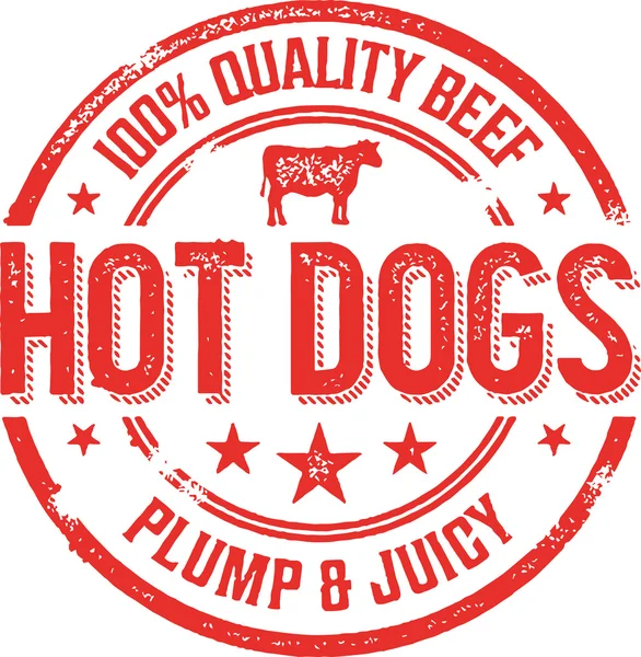 Beef Hot Dogs — Stockvektor
