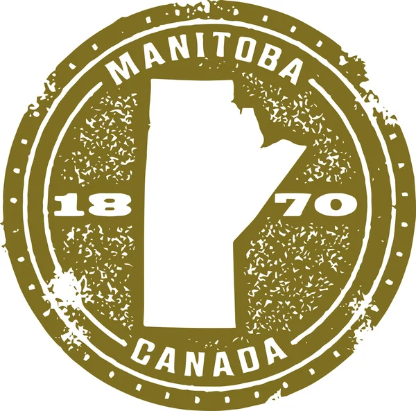 Manitoba Canada Francobollo — Vettoriale Stock