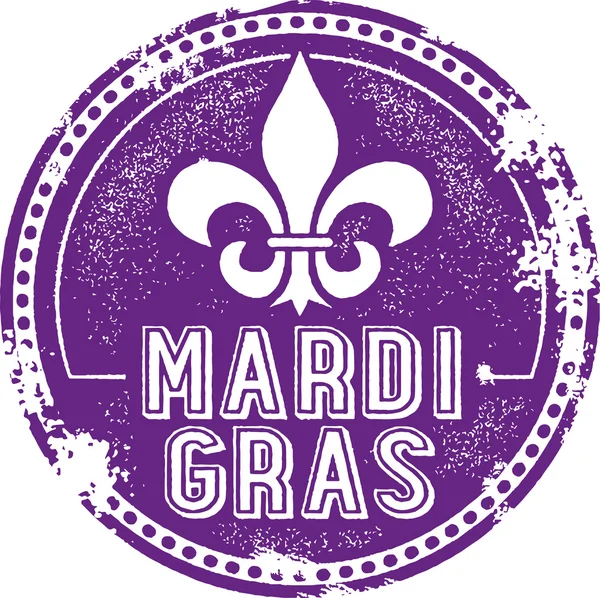 Mardi Gras Celebration Stamp — Stock Vector