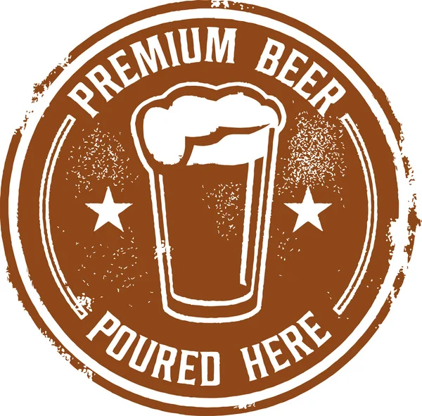 Bière Premium Poured — Image vectorielle