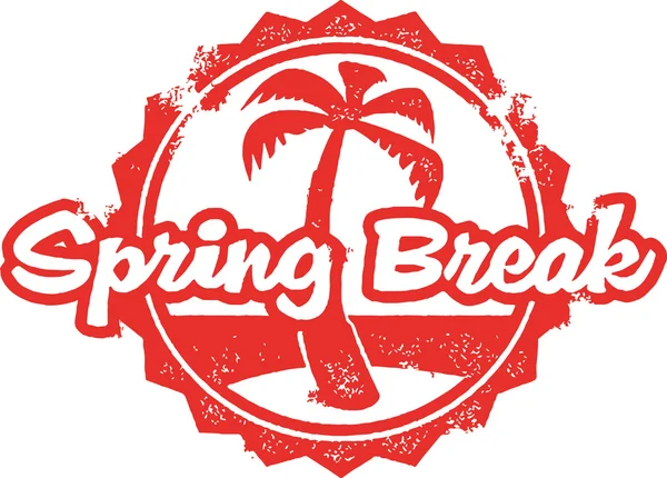 Spring Break Francobollo per le vacanze — Vettoriale Stock