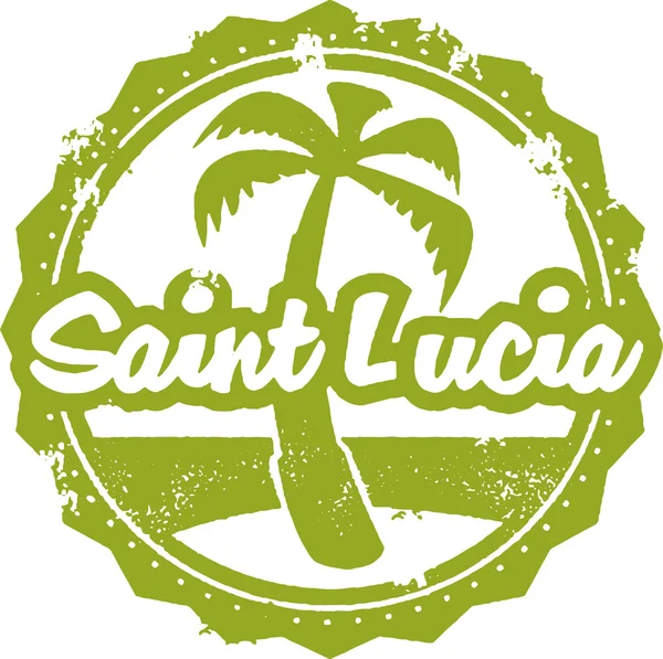 Francobolli di viaggio Santa Lucia — Vettoriale Stock