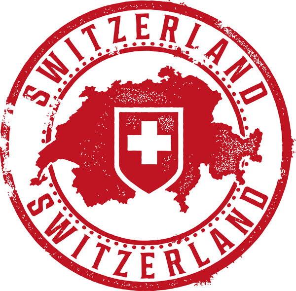 Switzerland Rubber Stamp