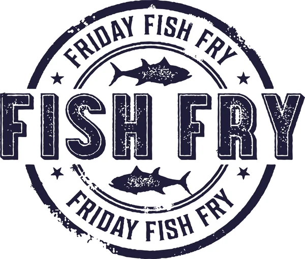 Sexta-feira peixe Fry Sign Gráficos De Vetores