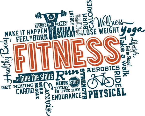 Fitness et saine parole d'exercice Graphismes Vectoriels