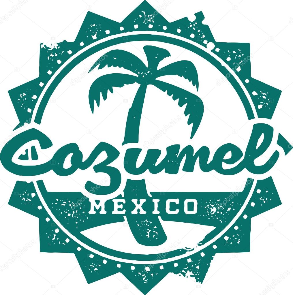 Cozumel Mexico Vacation Stamp