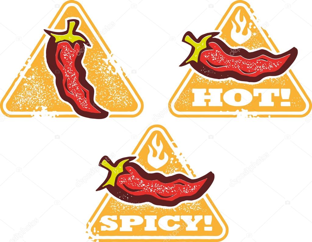 Spicy Hot Chili Pepper Signs