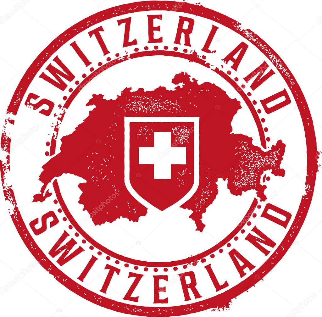 Switzerland Rubber Stamp